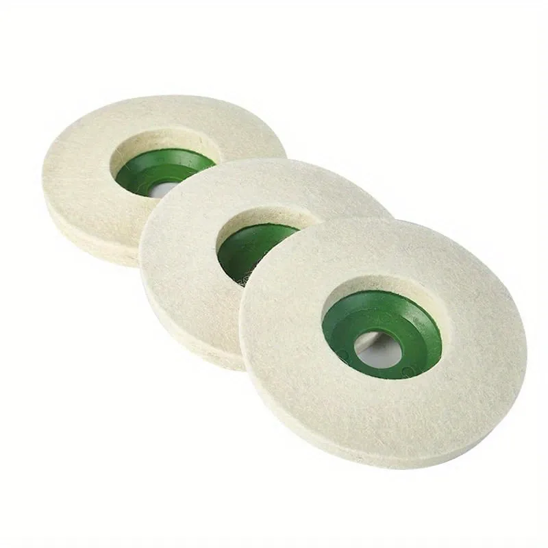 10pcs White Wool Buffing Wheels for Industrial Polishing