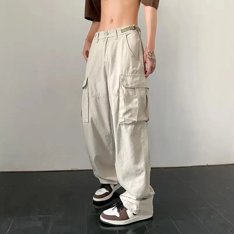 Advbridge  -  Fashion Vintage Multi Pocket Cargo Pants Streetwear Joggers Baggy Trousers Loose Wide Leg Women Punk Sweatpants Casual Y2K