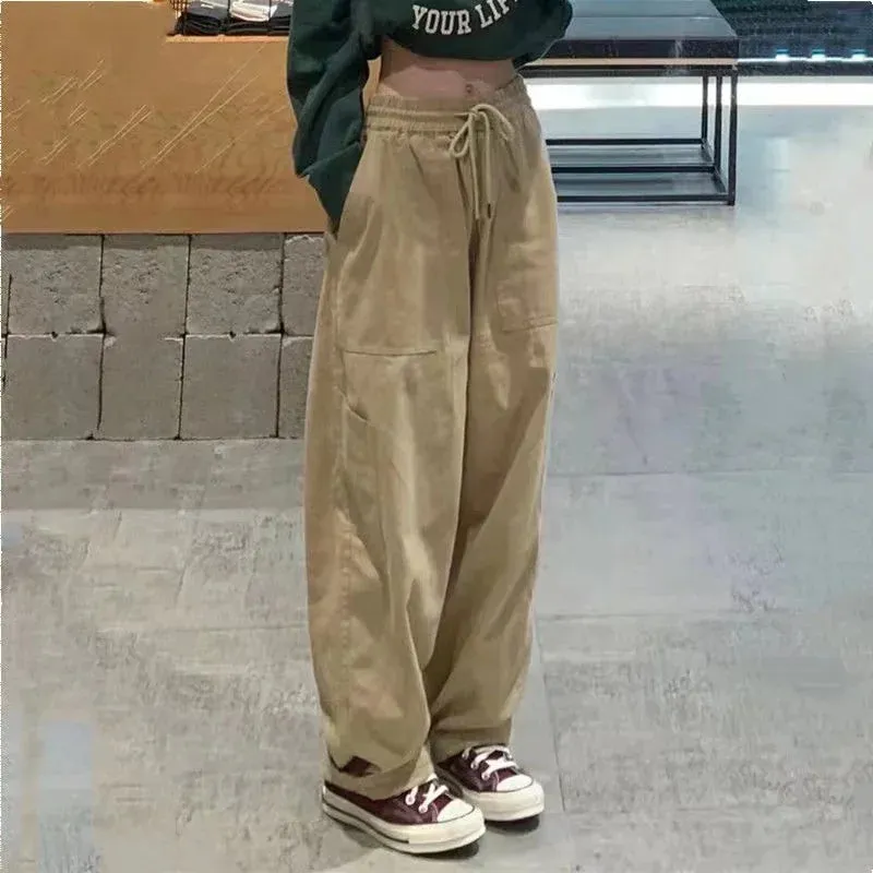 Advbridge  -  Fashion Vintage Multi Pocket Cargo Pants Streetwear Joggers Baggy Trousers Loose Wide Leg Women Punk Sweatpants Casual Y2K