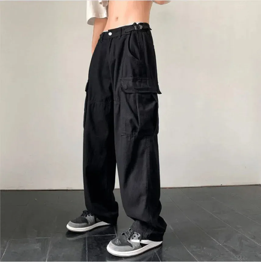 Advbridge  -  Fashion Vintage Multi Pocket Cargo Pants Streetwear Joggers Baggy Trousers Loose Wide Leg Women Punk Sweatpants Casual Y2K