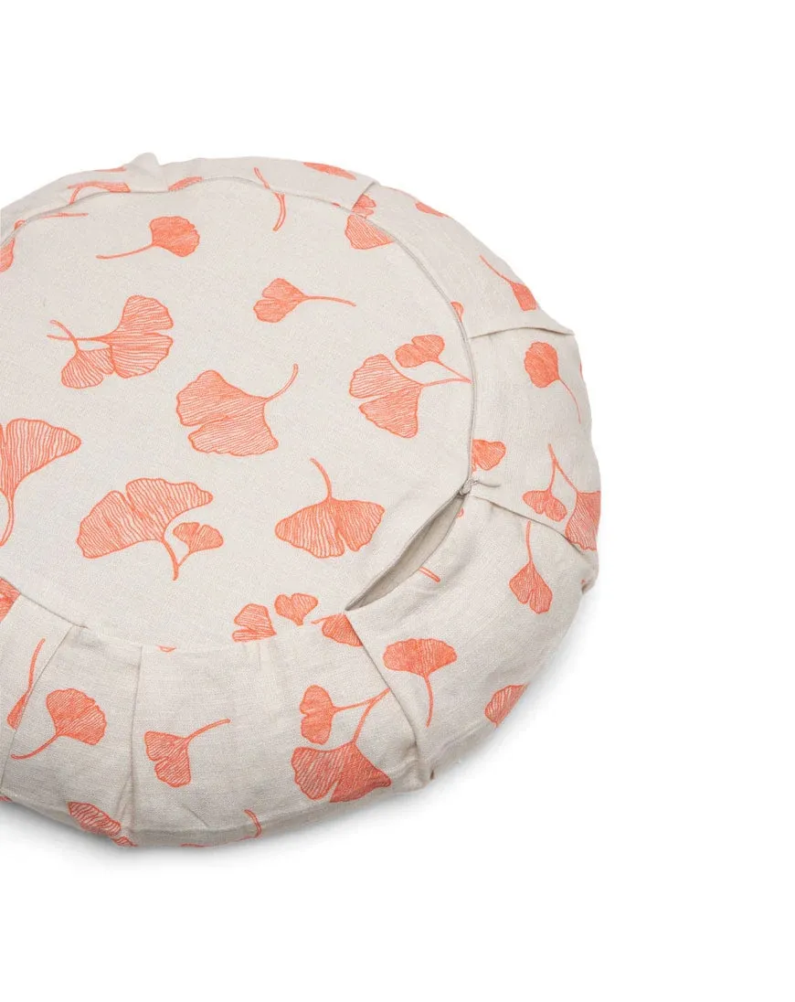 B, Halfmoon Linen Round Meditation Cushion