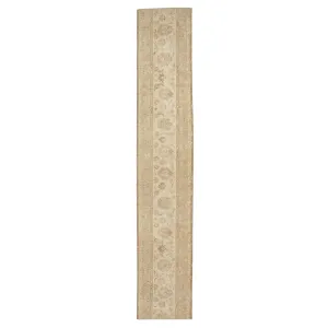 Beige Samsara Traditional Wool Runner - 3' x 17'4"