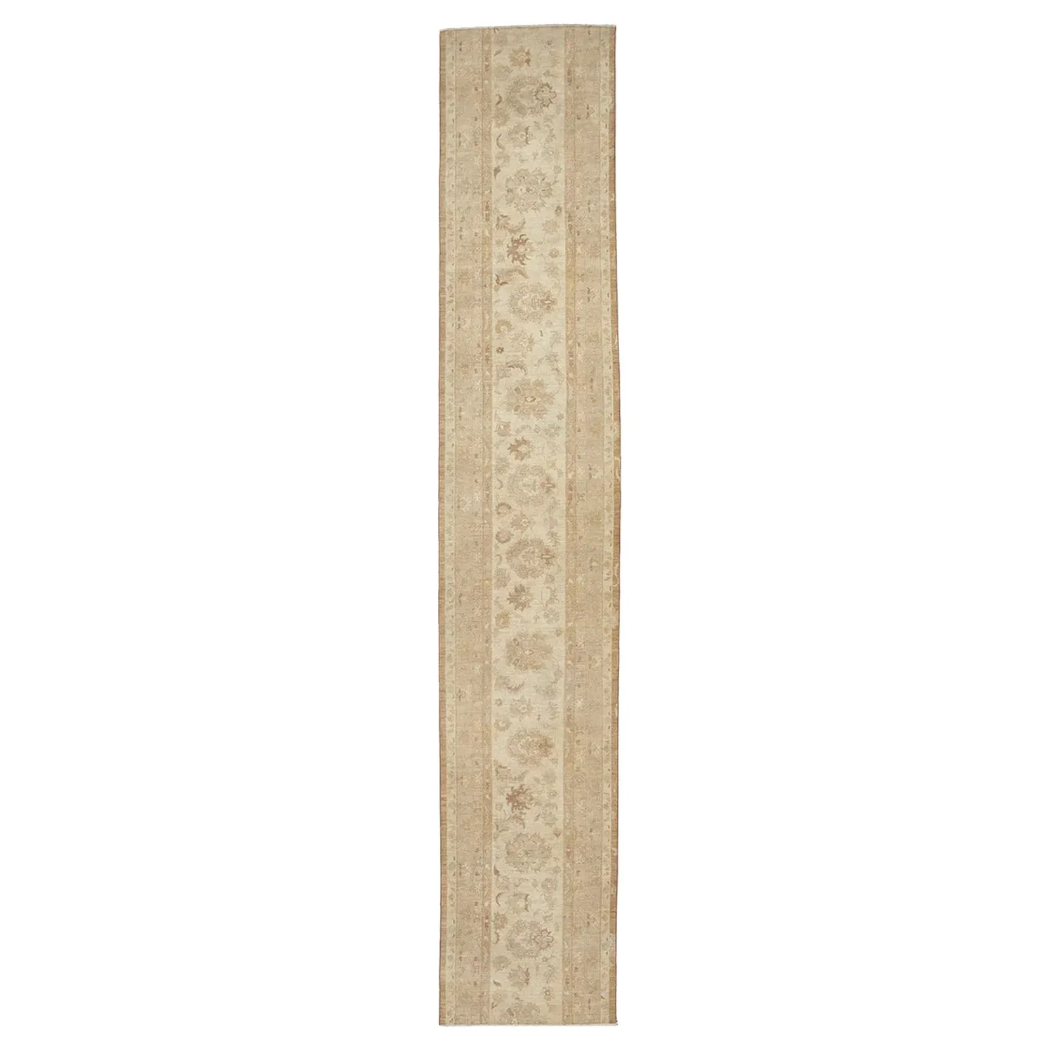 Beige Samsara Traditional Wool Runner - 3' x 17'4"