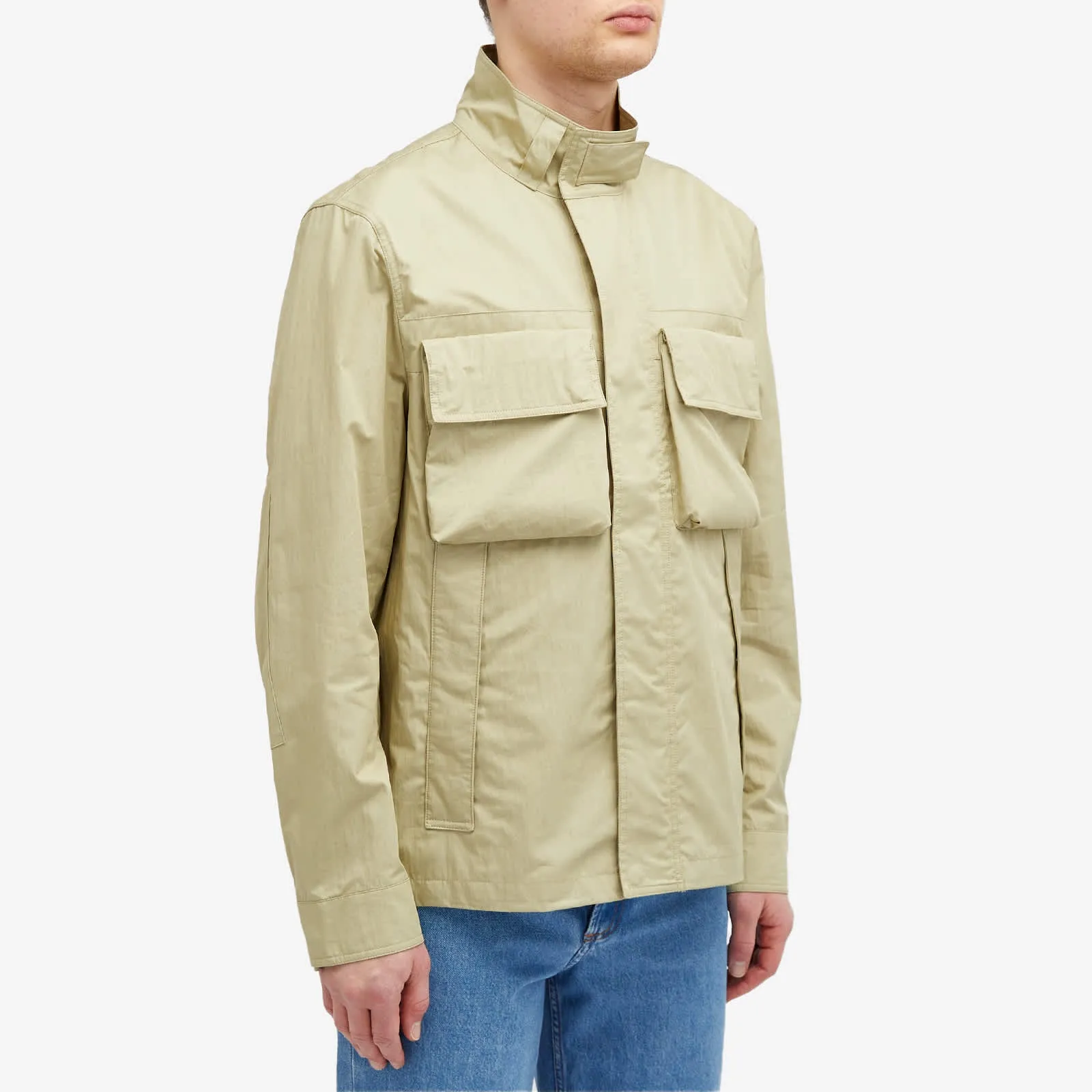 Belstaff Rangeway 4 Pocket Gabardine Overshirt, Echo Green