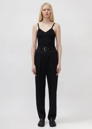 Belted Tapered Trousers