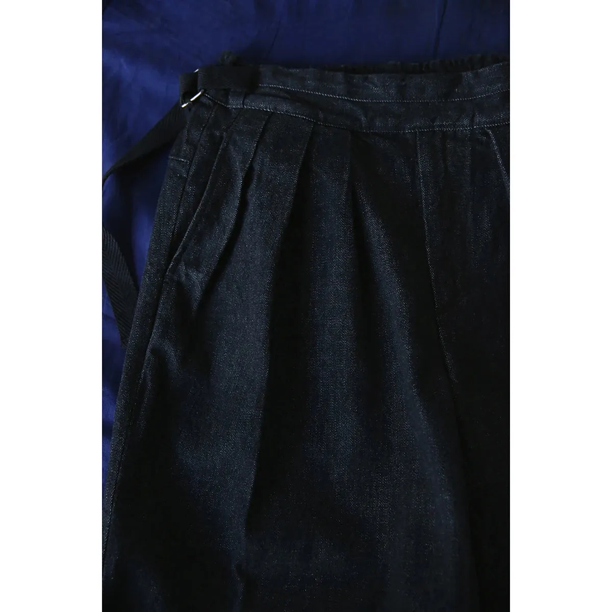 Black Selvage Denim High Rise British Army Pants - Pleated Jeans