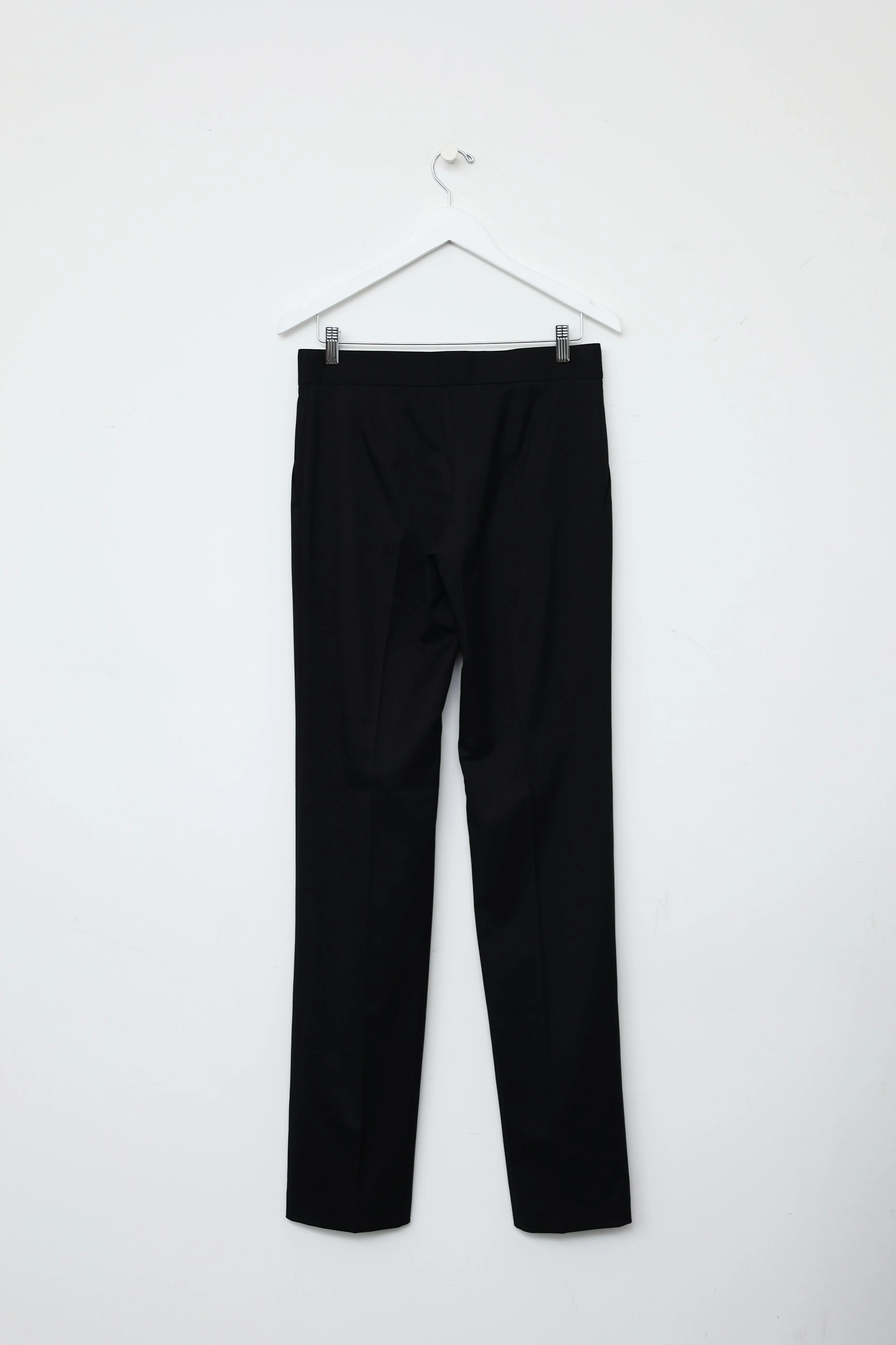 Black Wool Pleated Pants