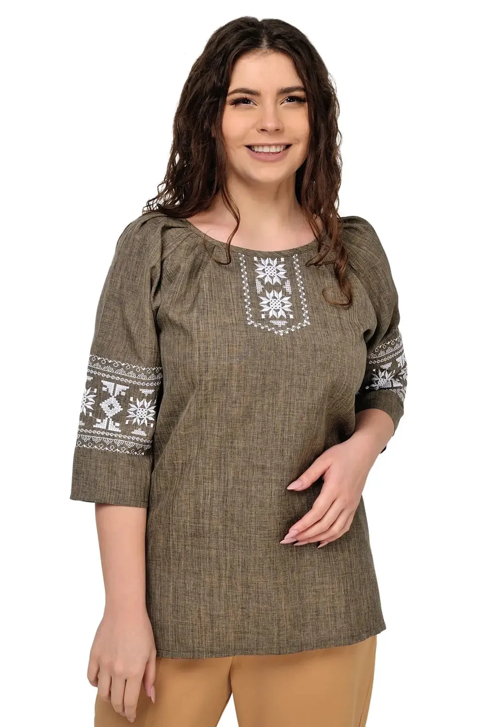 Blouse in Ukrainian style with embroidery