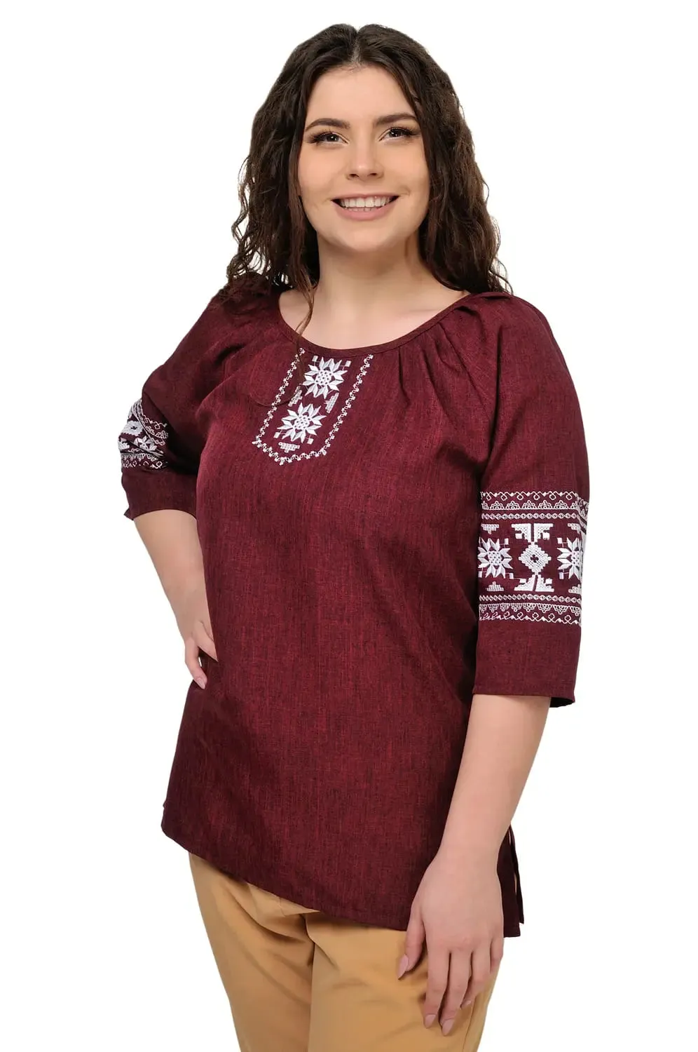 Blouse in Ukrainian style with embroidery