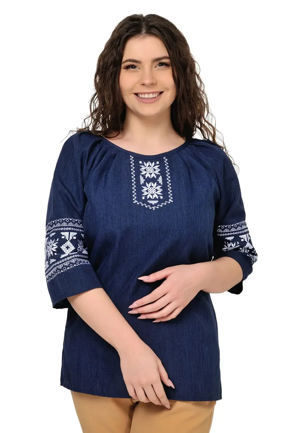 Blouse in Ukrainian style with embroidery