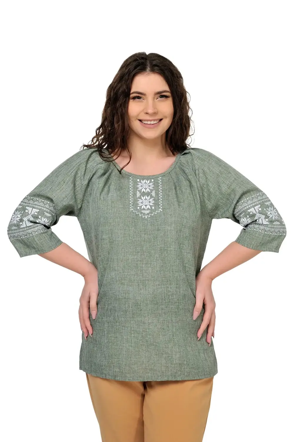 Blouse in Ukrainian style with embroidery