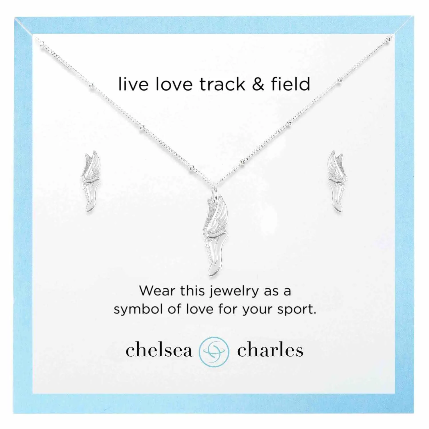 CC Sport Gold Track and Field Necklace and Earrings Gift Set