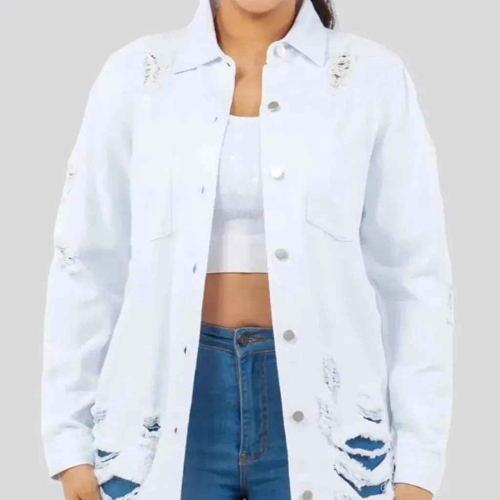 Classic stylish women's denim shirt