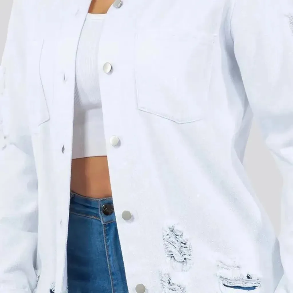 Classic stylish women's denim shirt