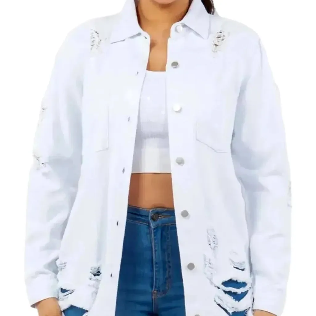 Classic stylish women's denim shirt