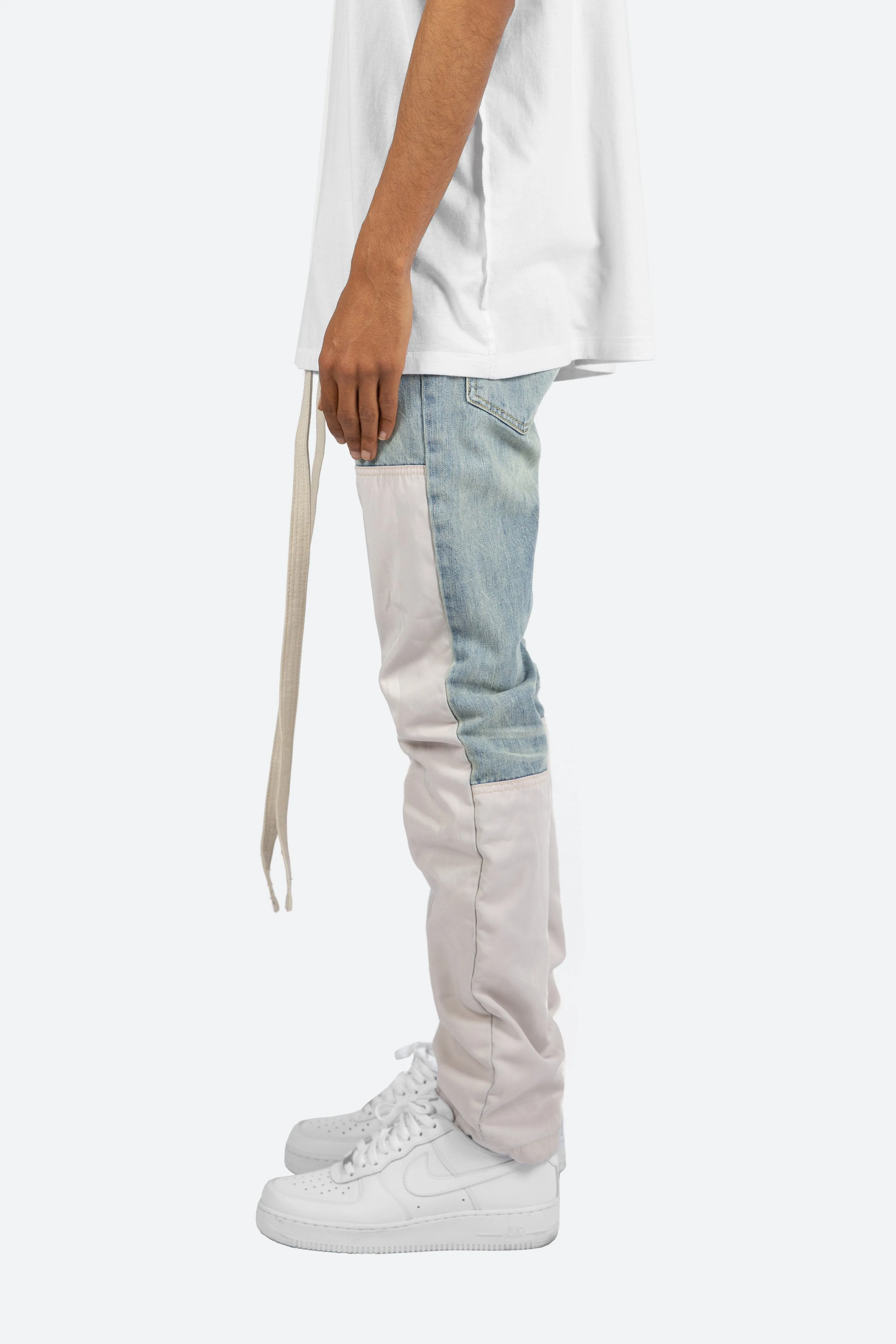 D187 Western Straight Denim - Blue/Natural