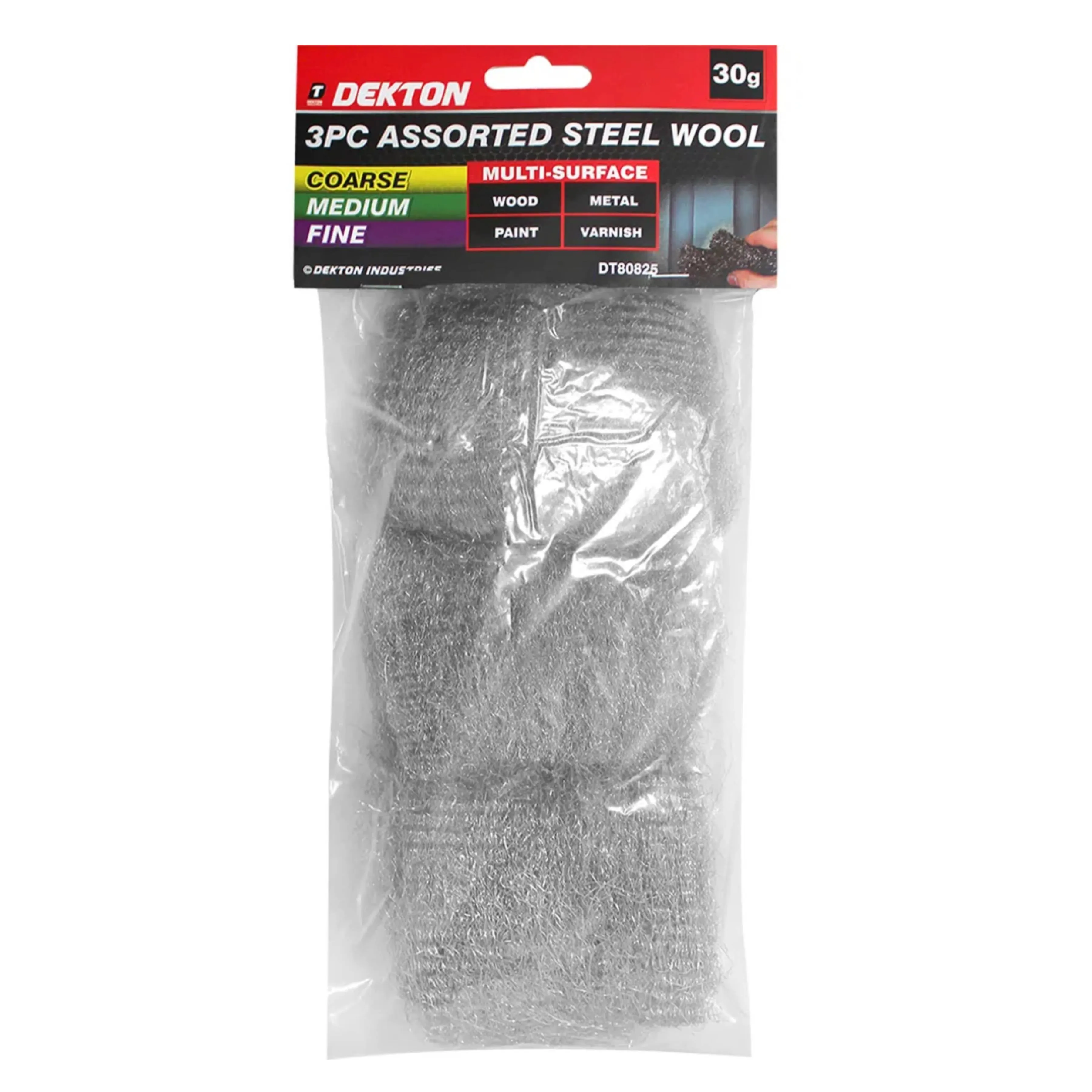 DEKTON 3PC Steel Wool - Assorted