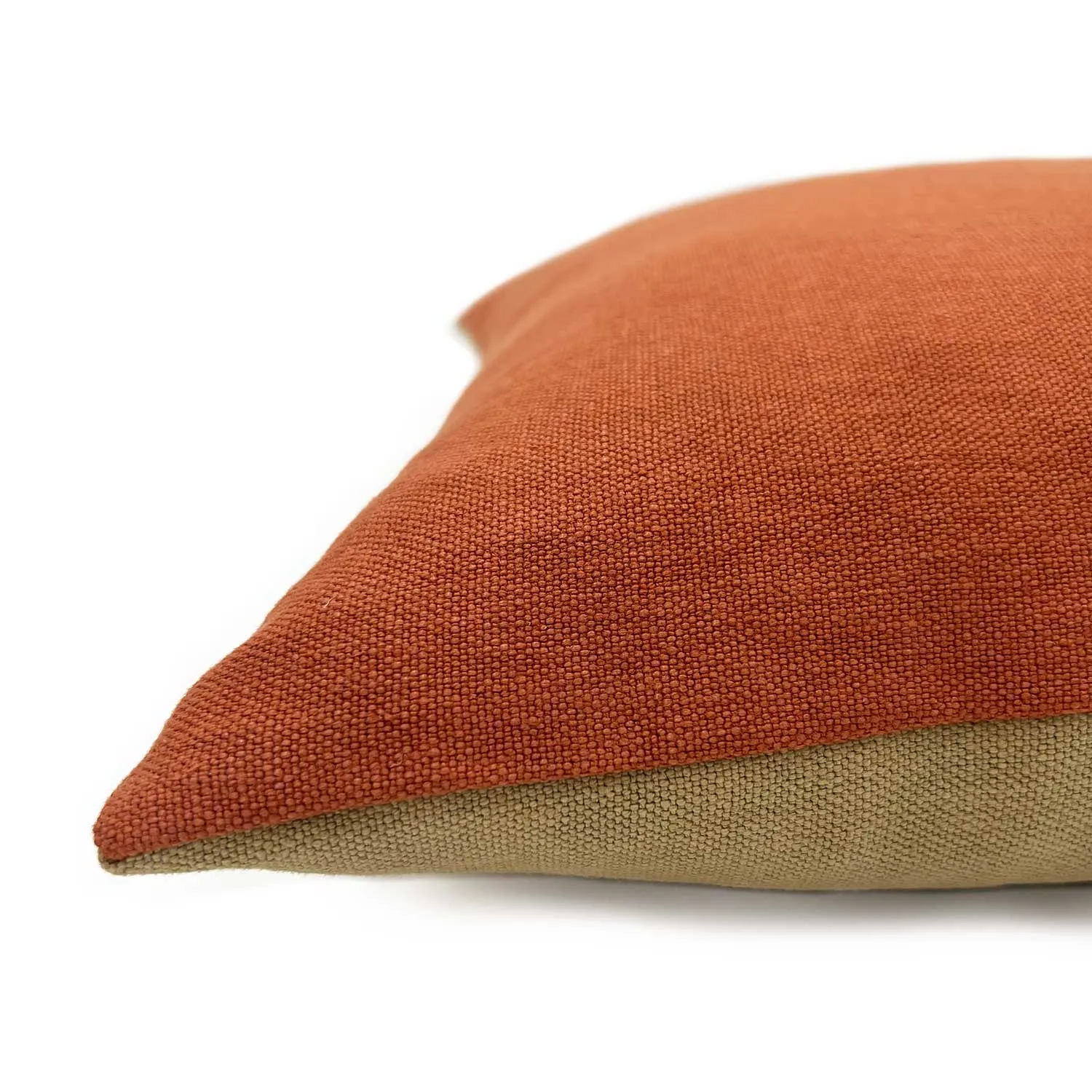 Elba Linen Cushion Bisque/Cayenne