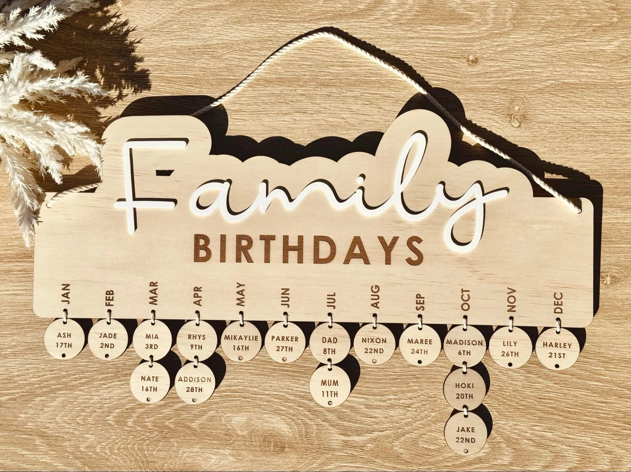 Family Birthday Board