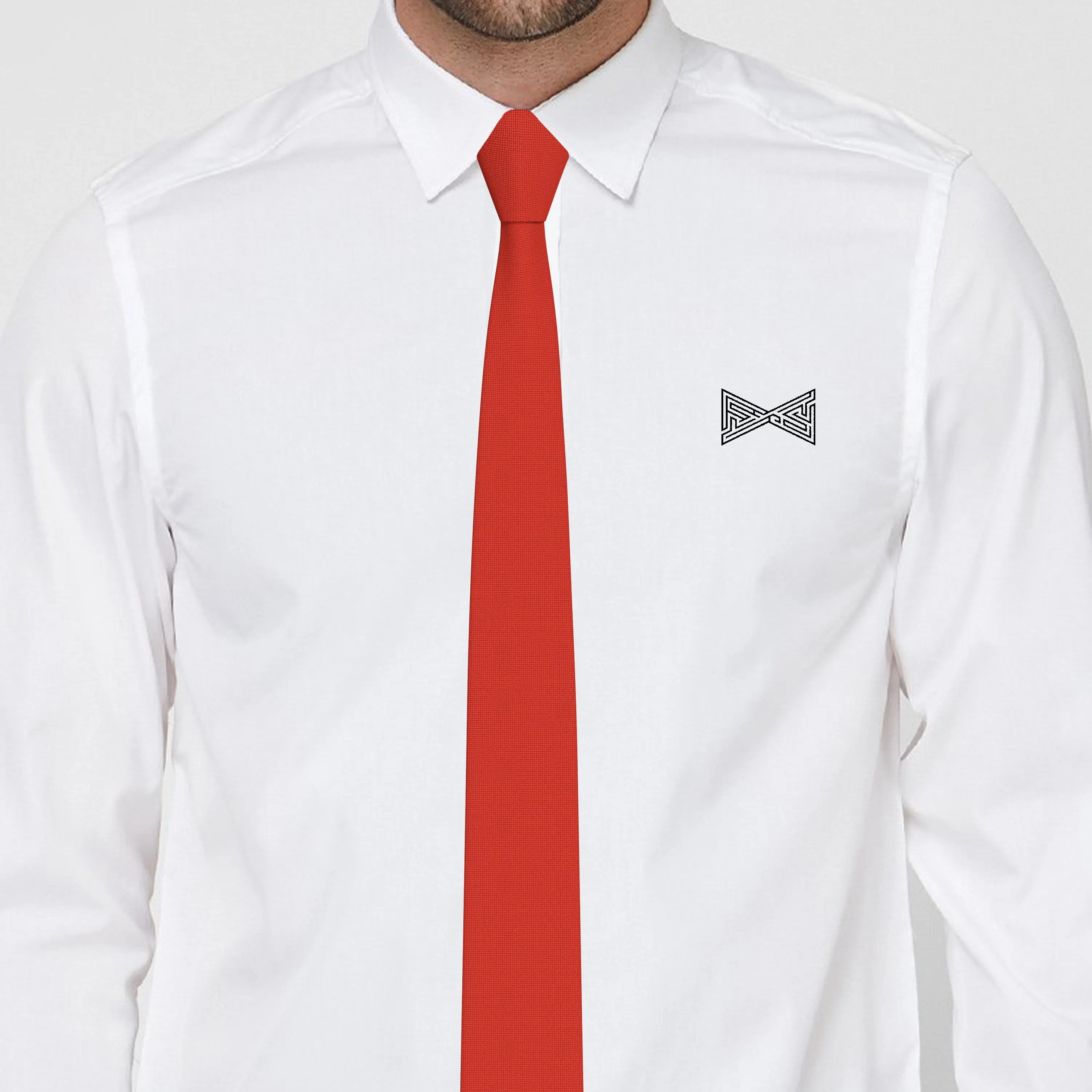 Gabardine Fire Red Necktie