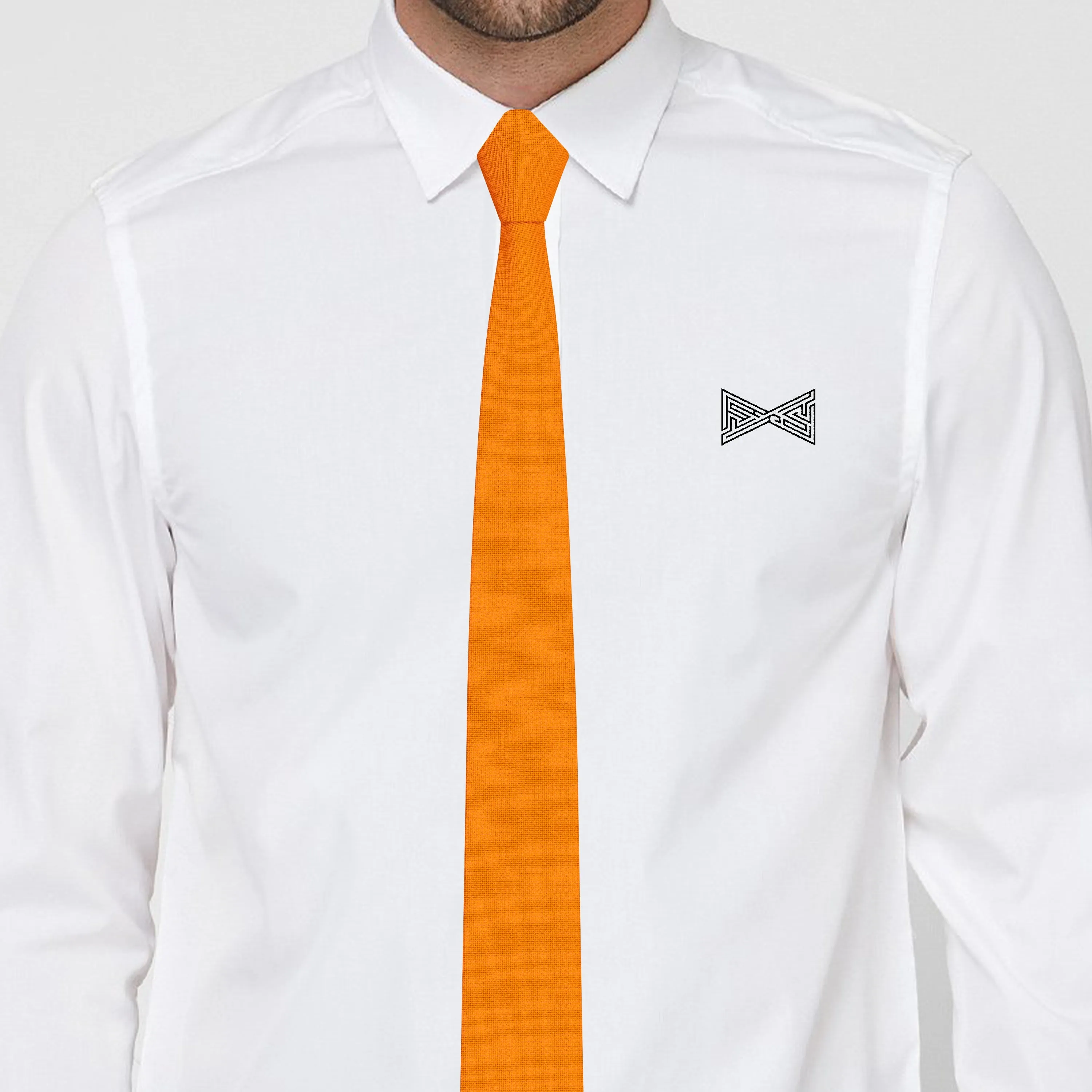 Gabardine Orange Necktie