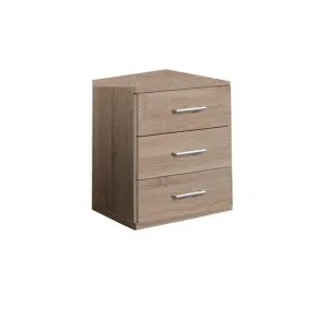 Grain Oak 3 Drawer Chest