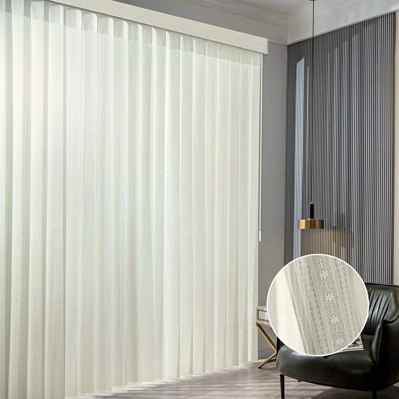 Graywind Manual Sheer Vertical Blinds | Pattern Series | Customizable