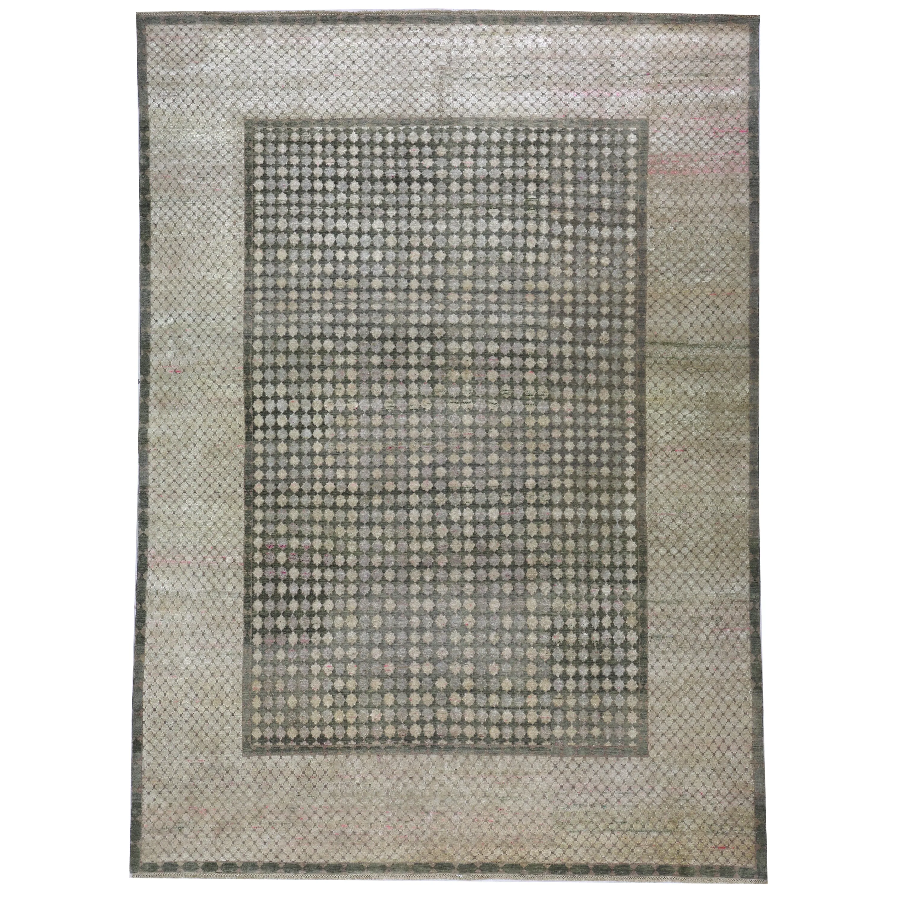 Grey Alchemy Traditional Wool Silk Blend Rug - 7'6" x 10'6"