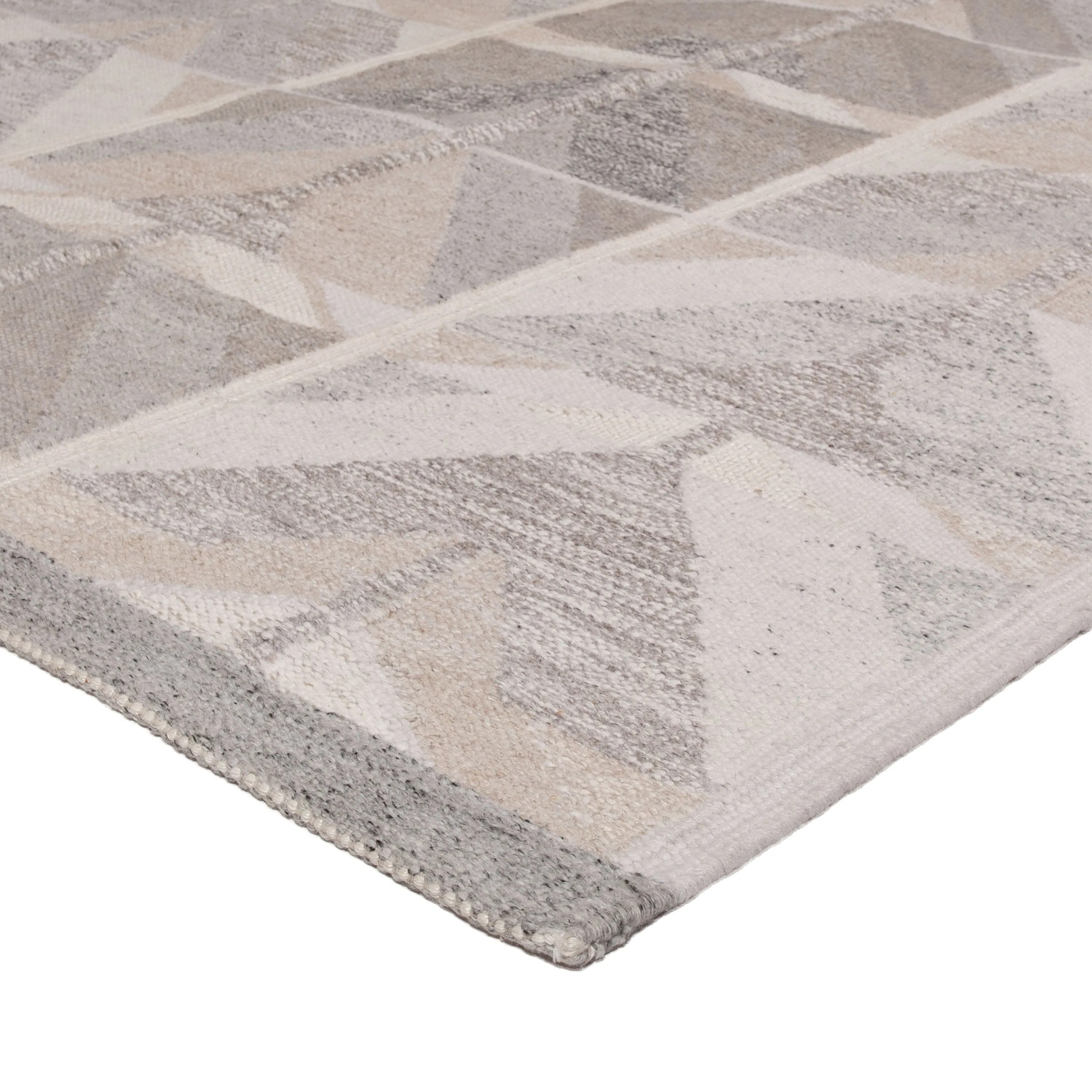 Grey Flatweave Wool Cotton Blend Rug - 5'10" x 15'7"