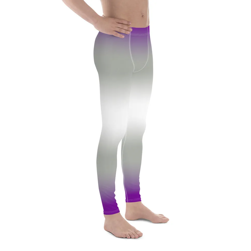 Greysexual Pride Men's Leggings Yoga Pants - Ombre