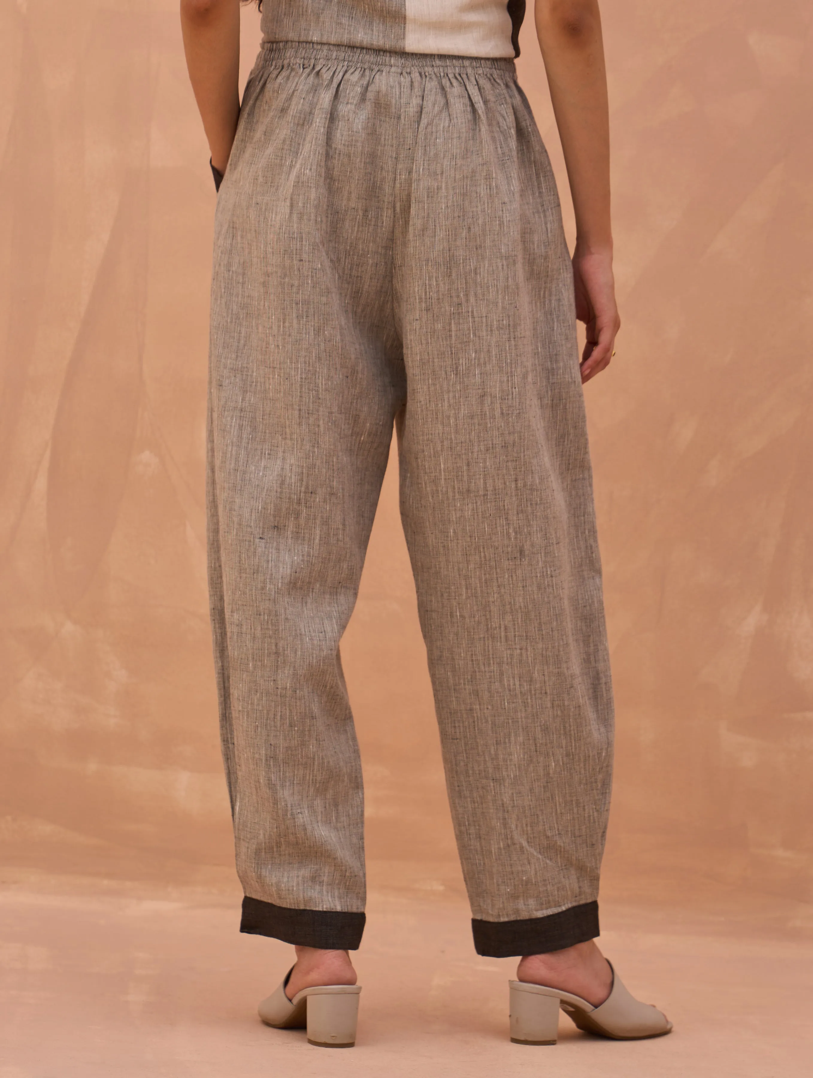 Hana Linen Pants - Charcoal