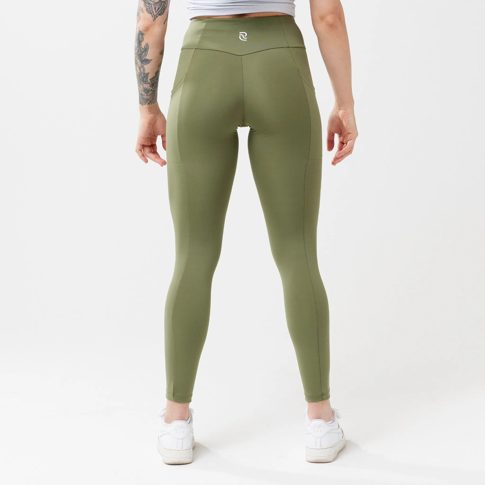 High-Rise Pocket Leggings - Olive