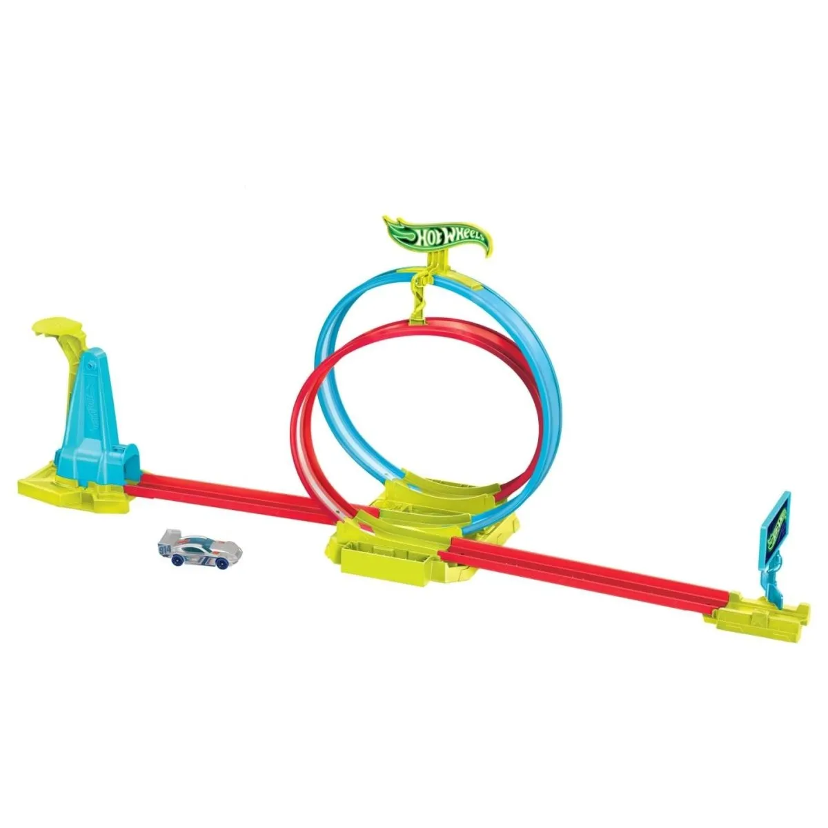 Hot Wheels Action Neon Speeders Laser Stunt Slamway Track Set