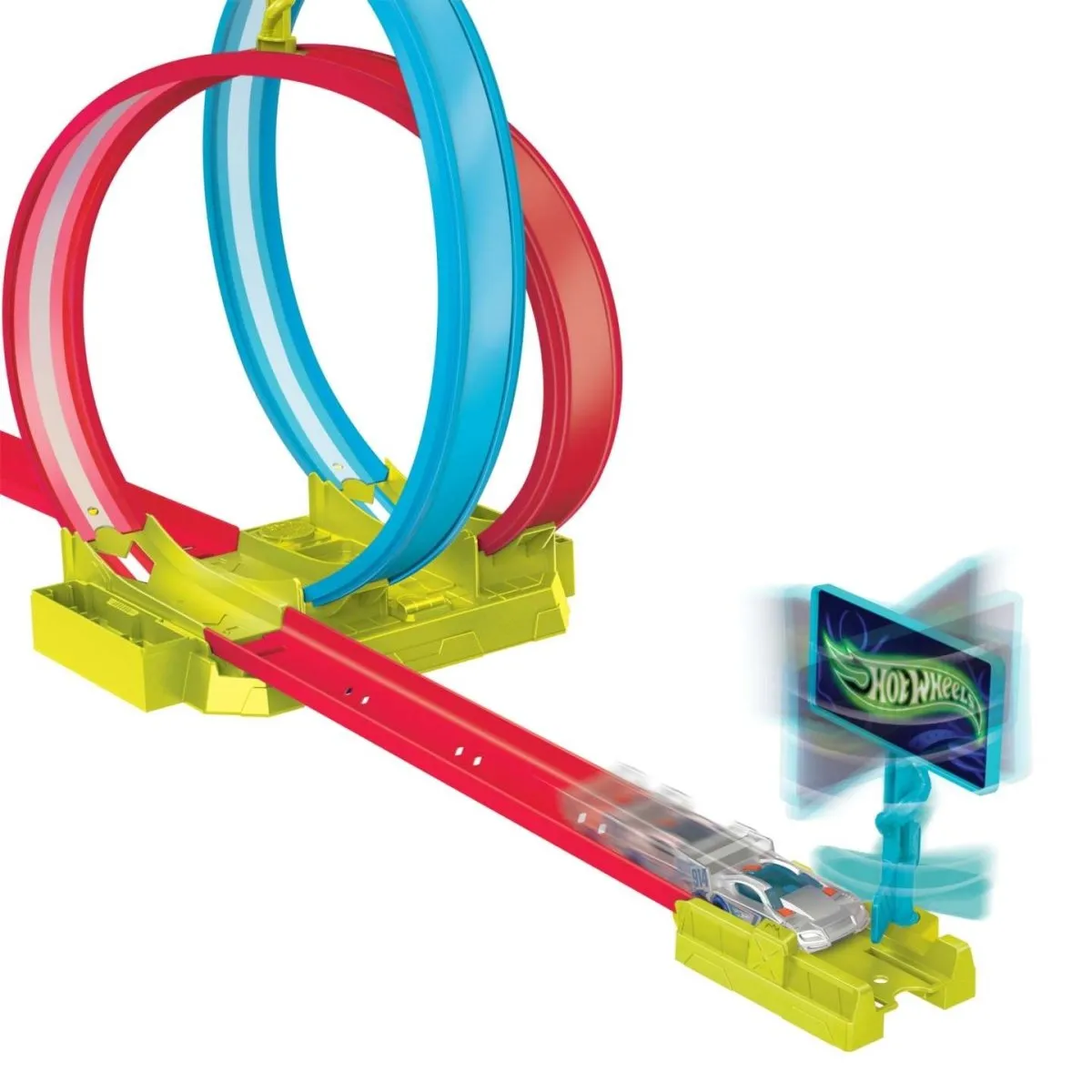 Hot Wheels Action Neon Speeders Laser Stunt Slamway Track Set