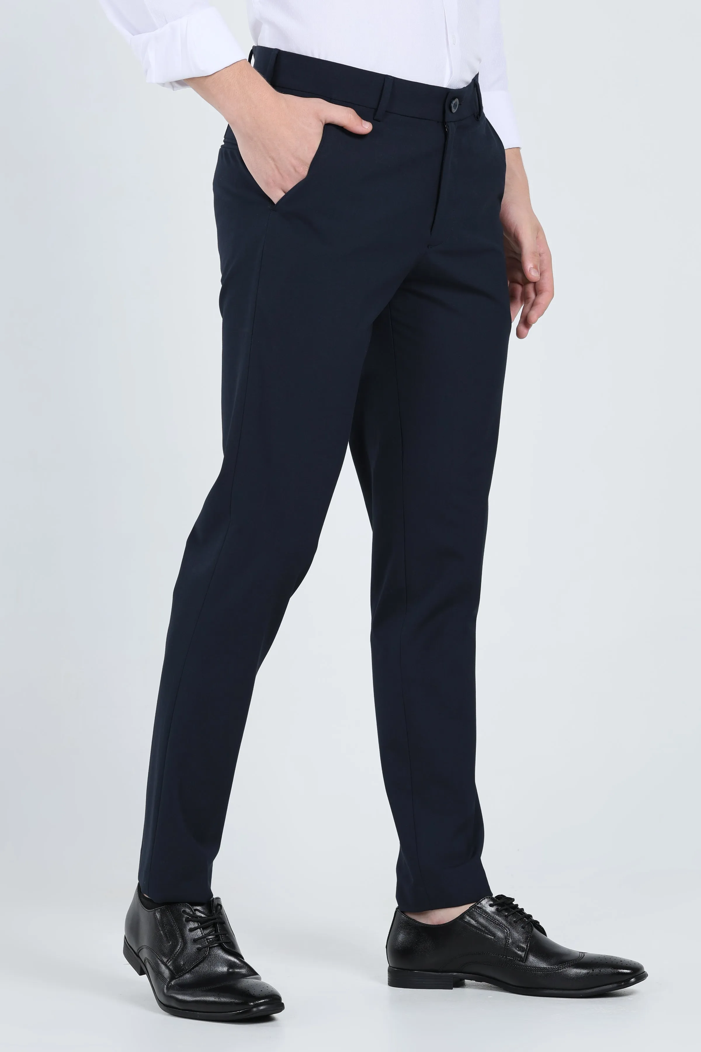 Ivyn Elegant Navy Blue Formal Trousers