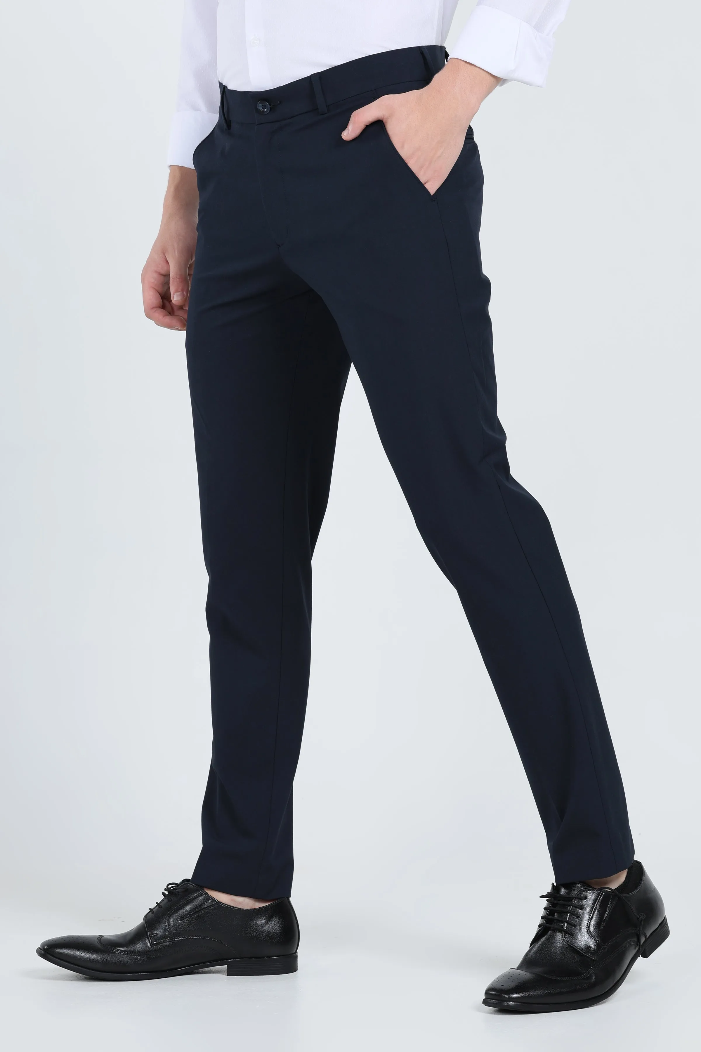 Ivyn Elegant Navy Blue Formal Trousers