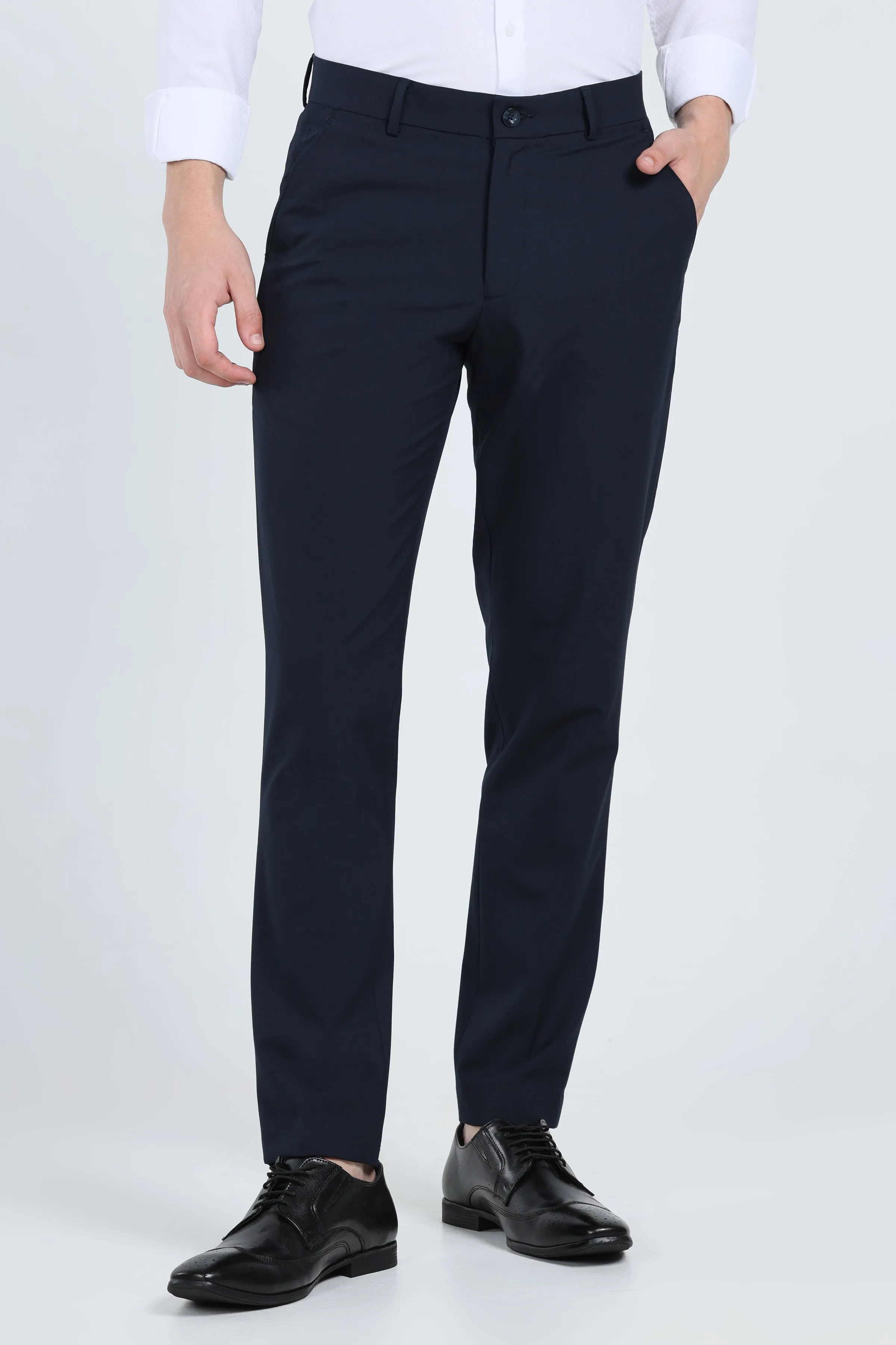 Ivyn Elegant Navy Blue Formal Trousers