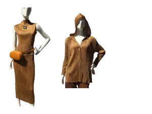 Julia - Crinkle Set of 3 - Jacket with hood, Skirt and High neck sleeveless top