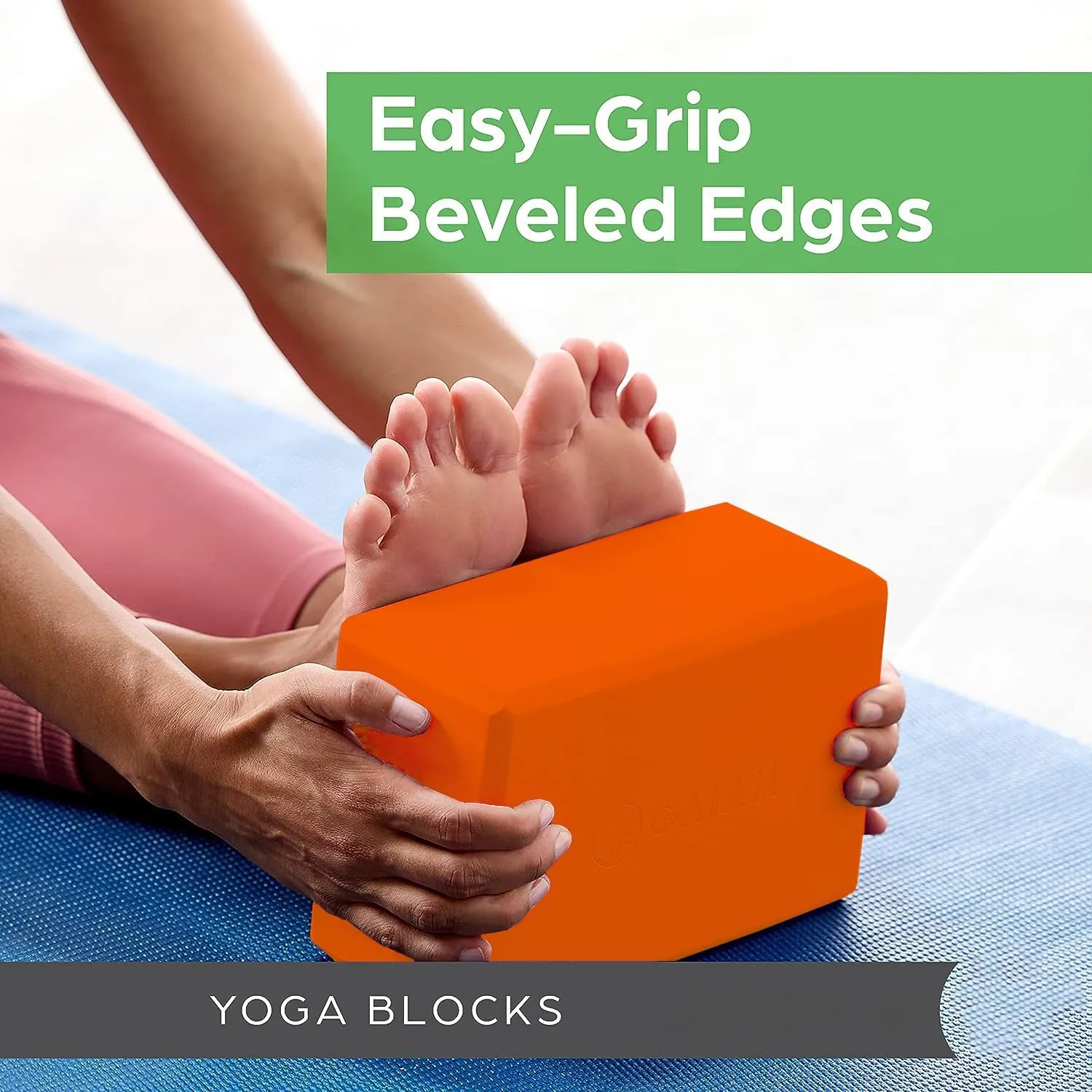 Kuber Industries High-Density Yoga Block|Lightweight & Portable Yoga Brick|Improve Strength & Flexibility-Pack of 6 (Orange)