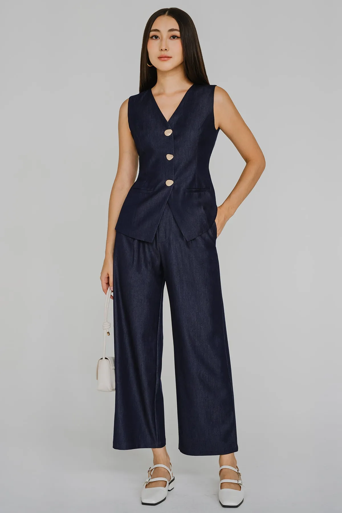 Laurent Tailored Pants (Navy)