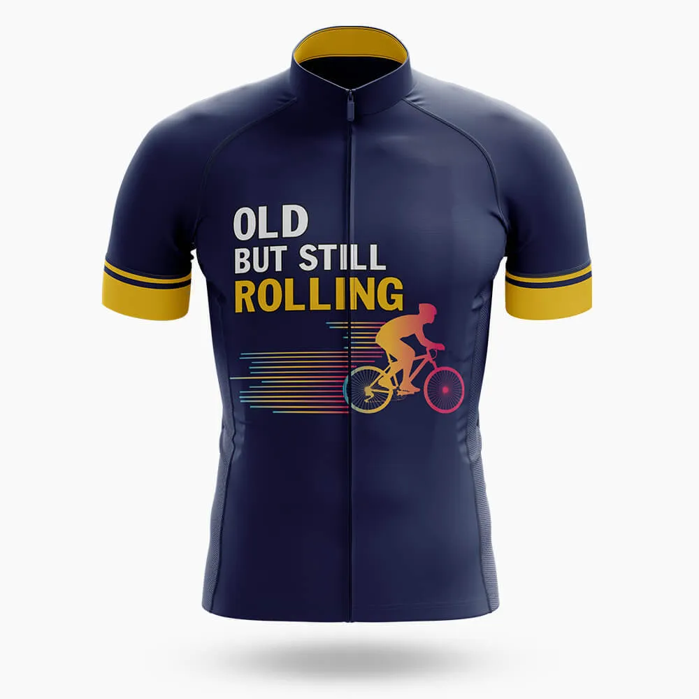 Old But Still Rolling Navy Men's Short Sleeve Cycling Jersey