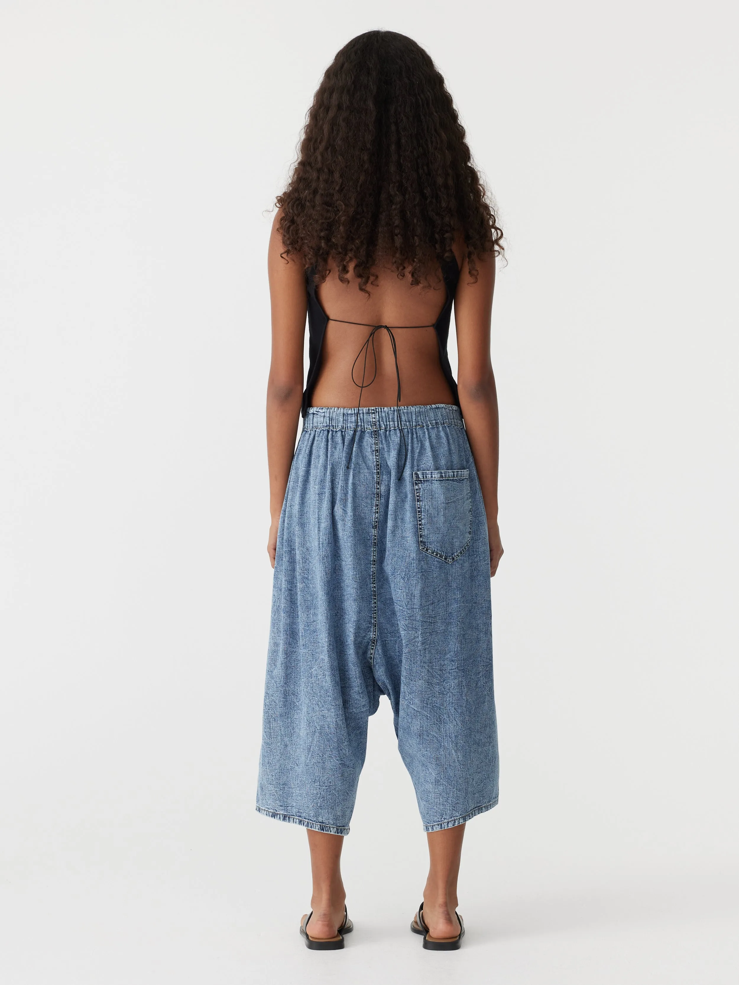 organic denim culotte