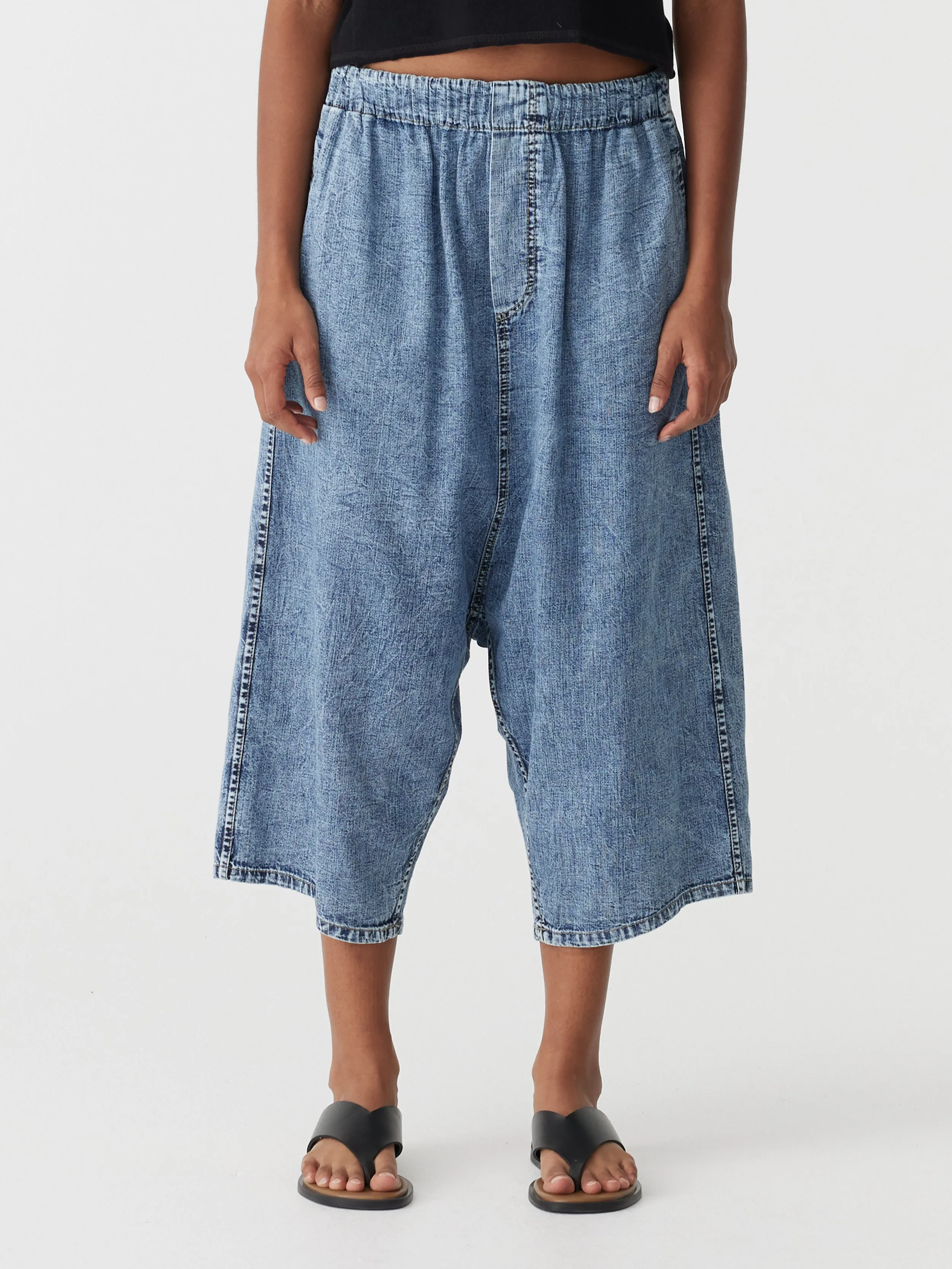 organic denim culotte