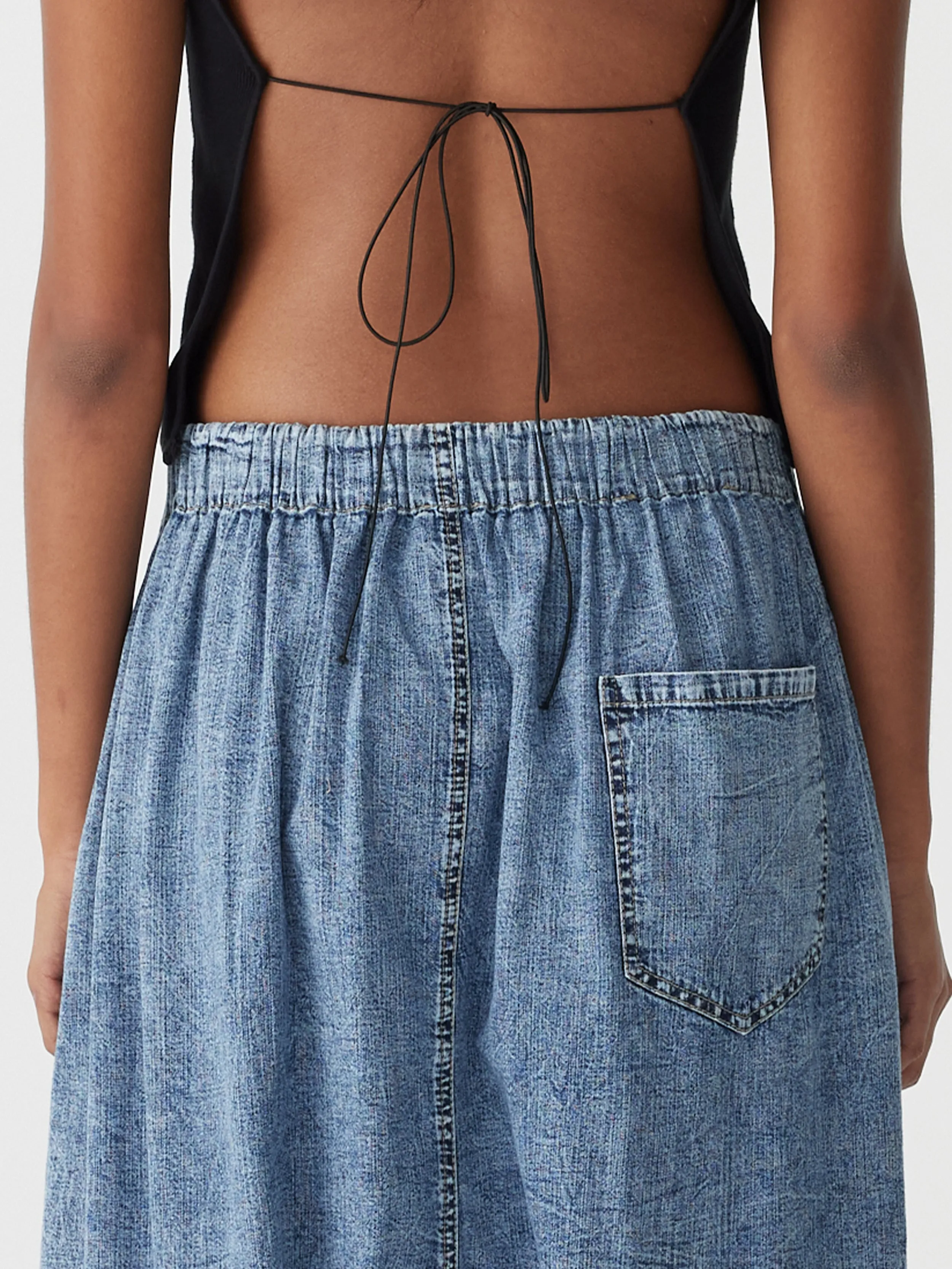 organic denim culotte