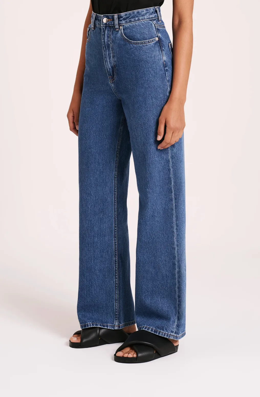 ORGANIC RELAXED LEG JEAN - VINTAGE BLUE