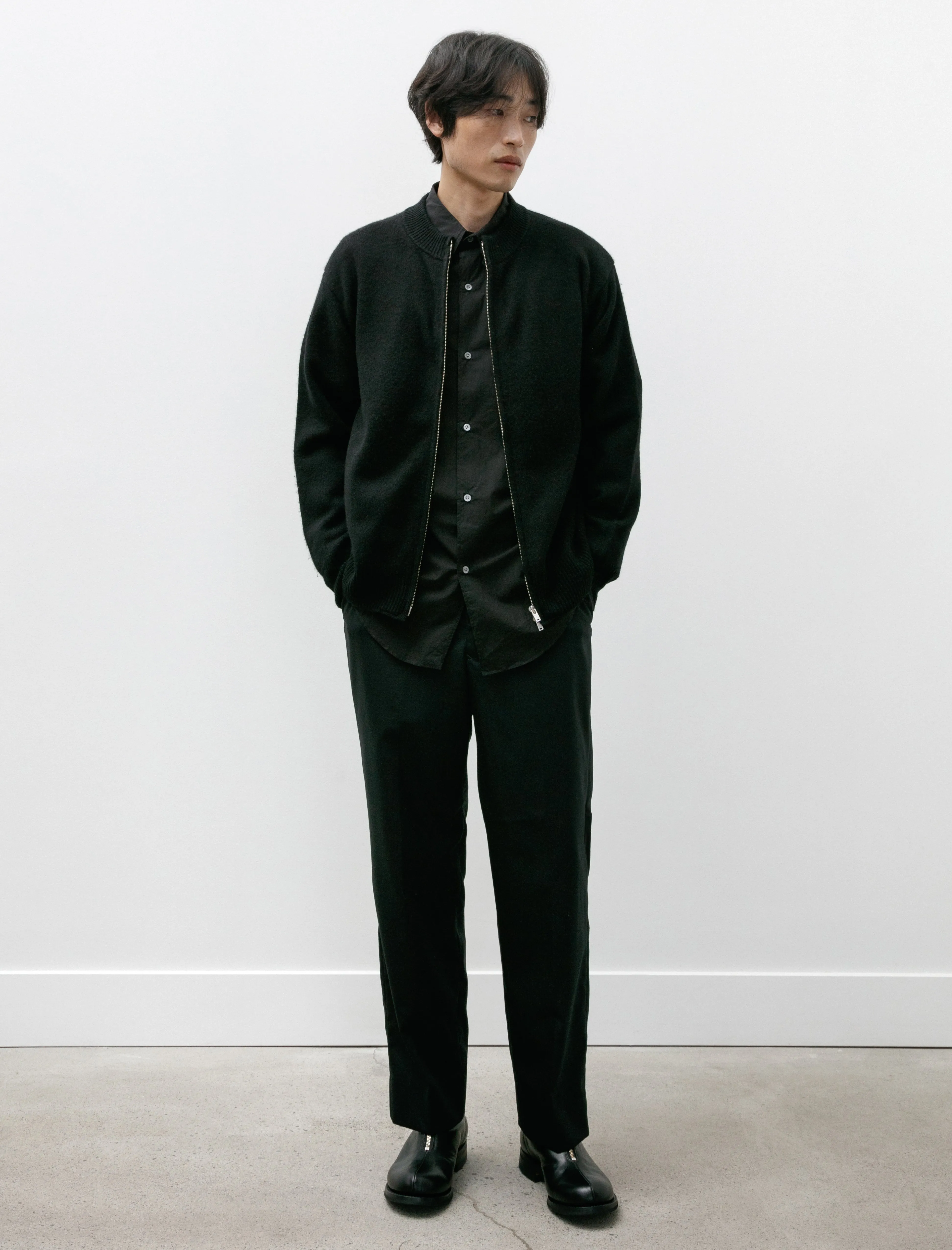 Phigvel Wool Cashmere Workaday Trouser Black