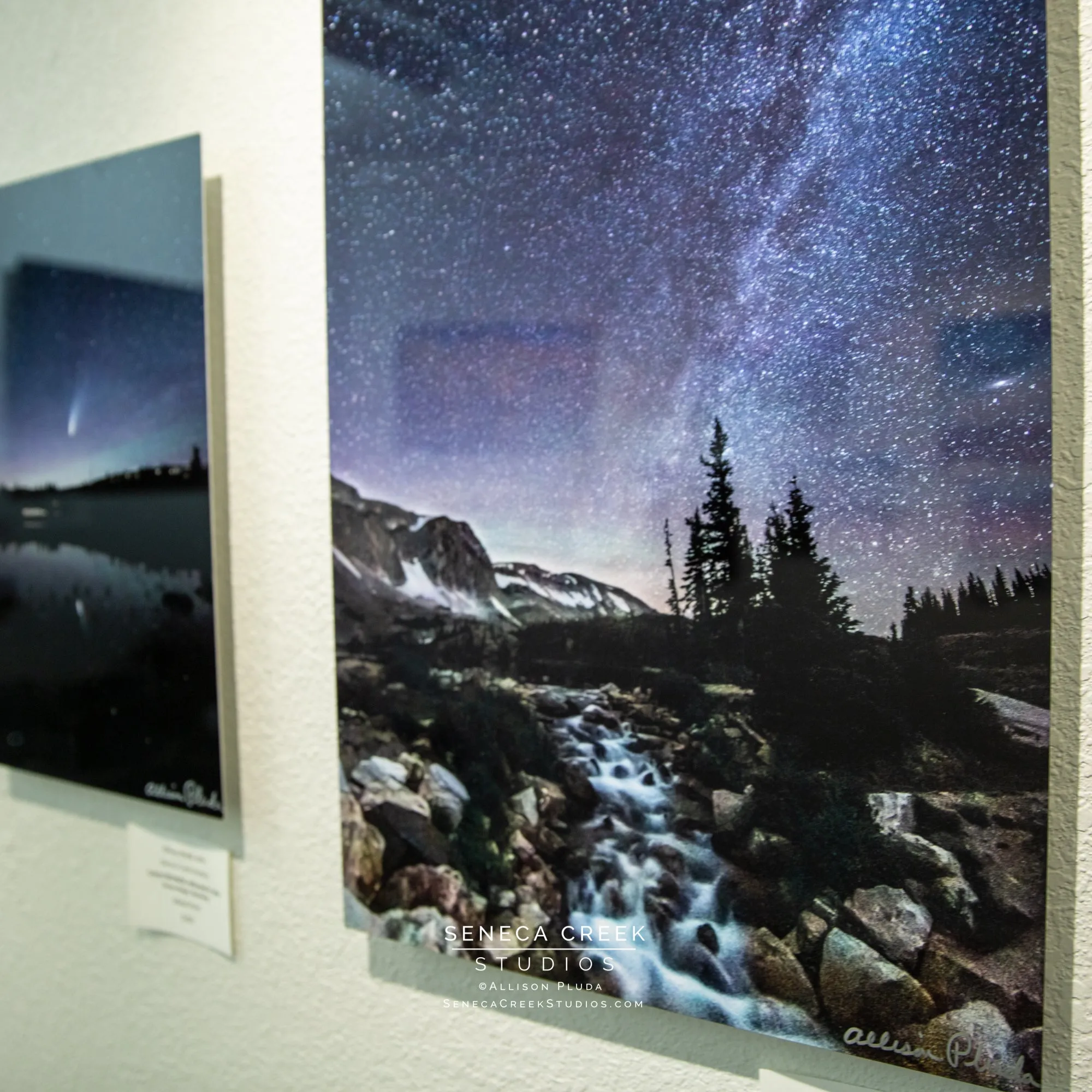 "Wyoming Milky Way Waterfall" 12x18 Fine Art Photography Metal Print - IN STOCK