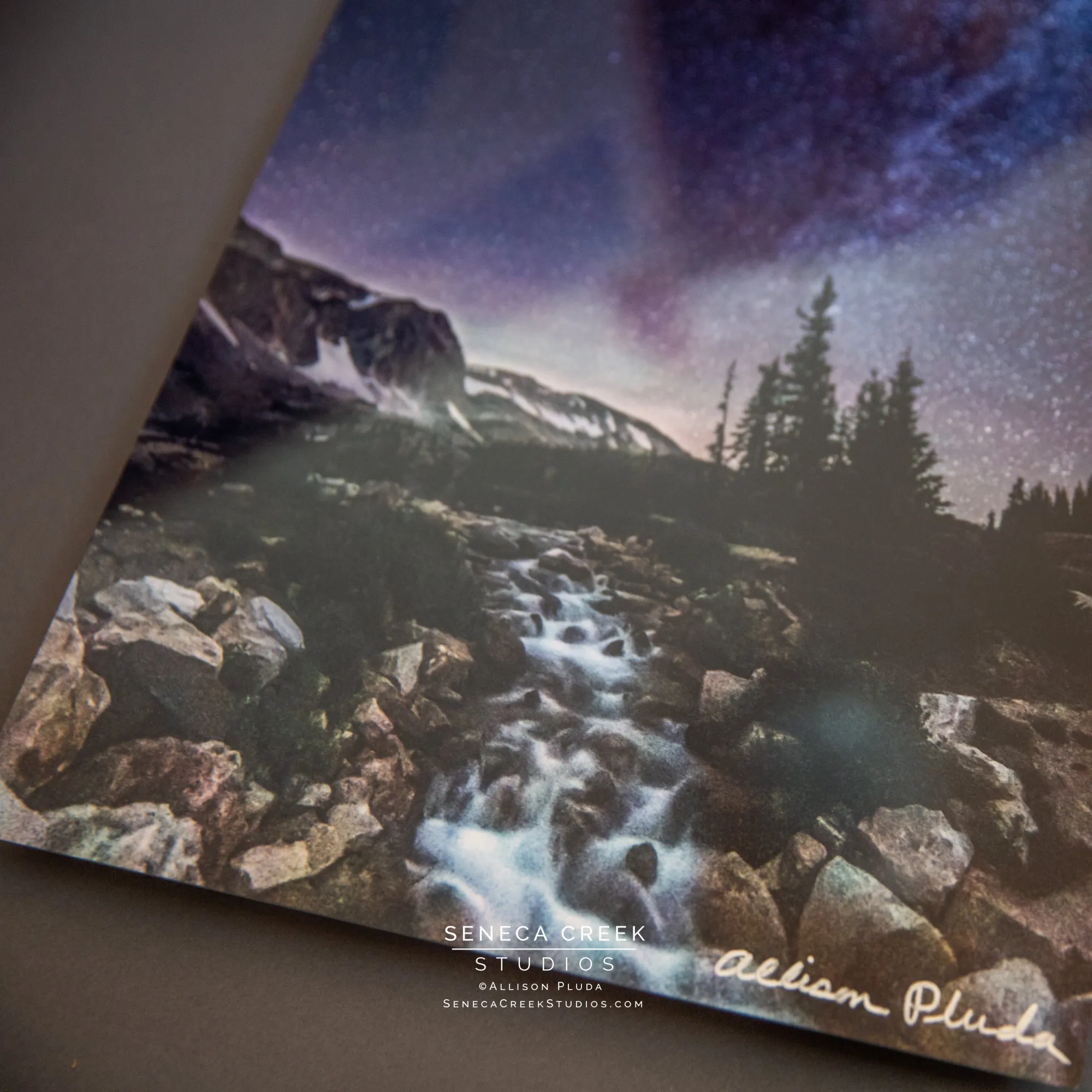 "Wyoming Milky Way Waterfall" 12x18 Fine Art Photography Metal Print - IN STOCK