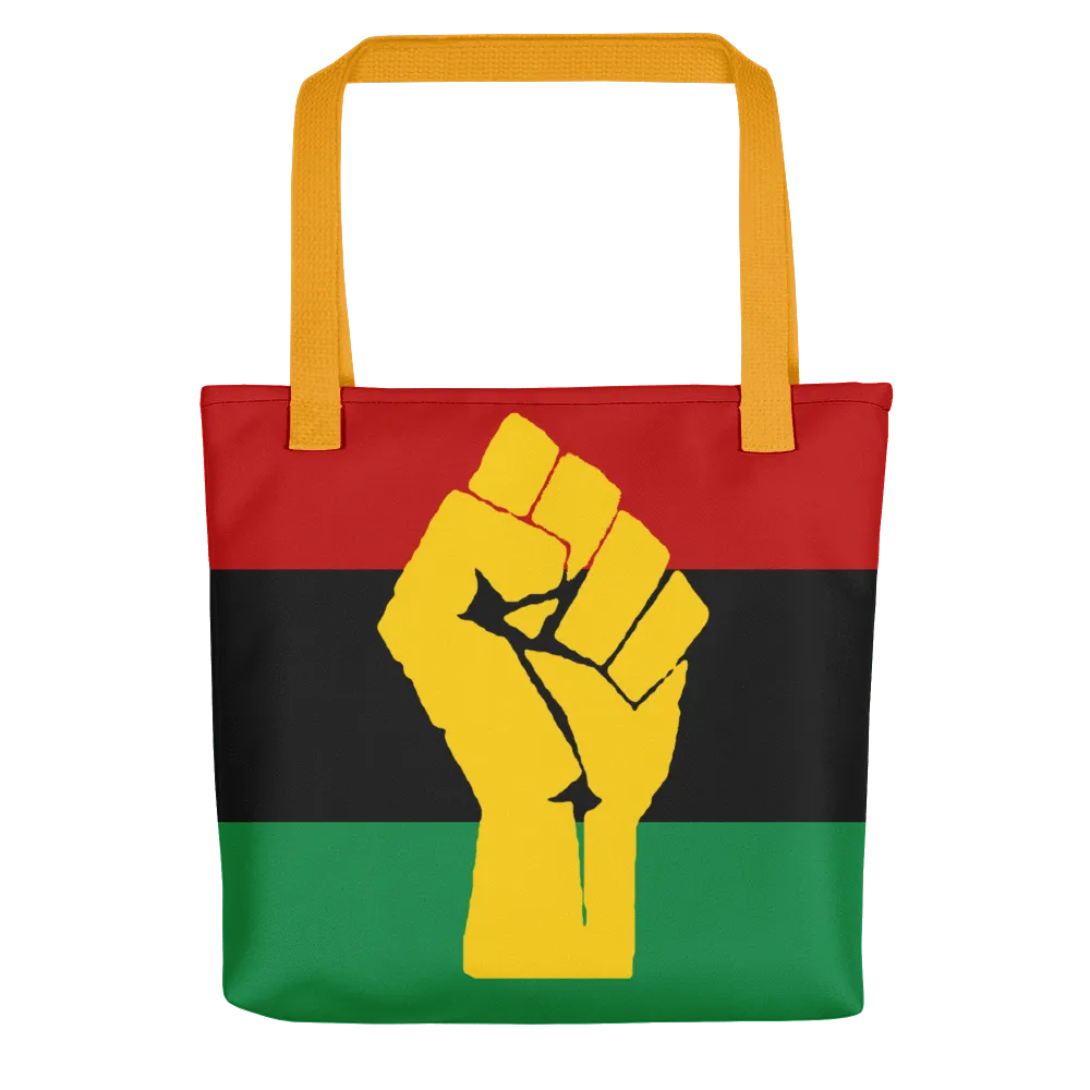 RBG Flag w/ Yellow Fist Tote bag