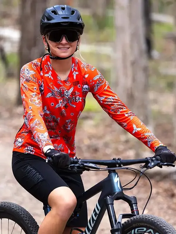 Rebel Pedal Women's Long Sleeve MTB Jersey